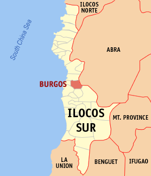 Umístění Burgos v provincii Ilocos Sur