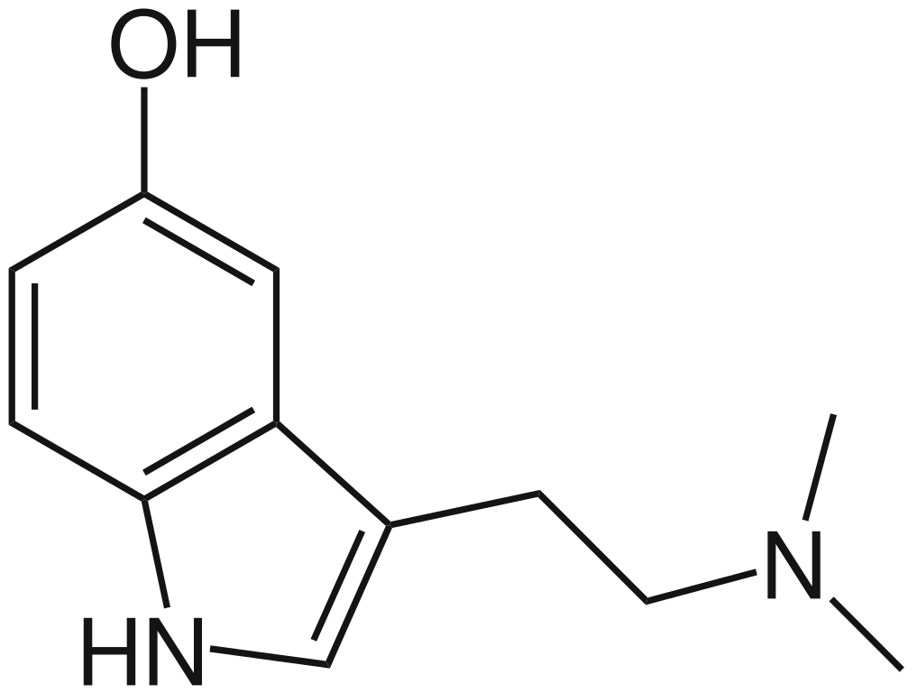 Chemická struktura bufoteninu300px