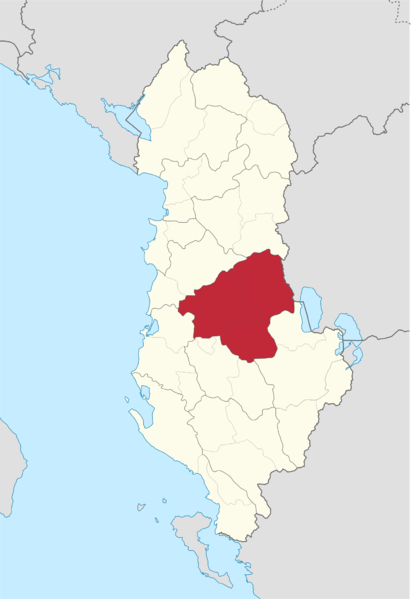 Soubor:Elbasan County in Albania.png