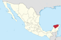 Yucatan in Mexico (location map scheme).png
