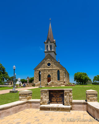 One of the famous painted churches near Schulenburg, TX, this is in the tiny community of Praha.