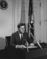 President John F. Kennedy Tapes Budget Message to Congress.jpg