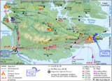 Průběh a pozice bojů během Války o Falklandy