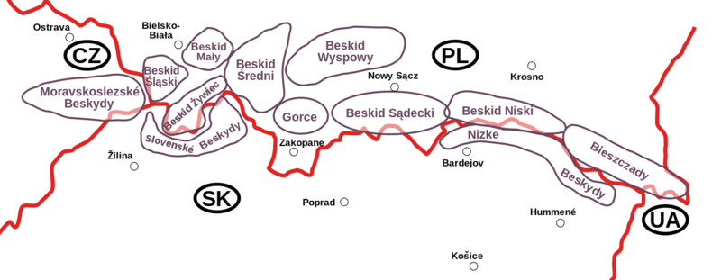 Soubor:Beskid Mountains division map.png