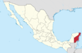 Quintana Roo in Mexico (location map scheme).png